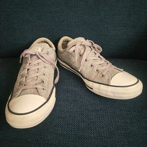 Womens Converse All Star Madison Ox Low 561763F Grey Canvas Knit Sneakers Shoes